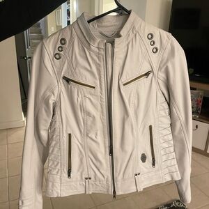 Harley-Davidson White Leather Jacket